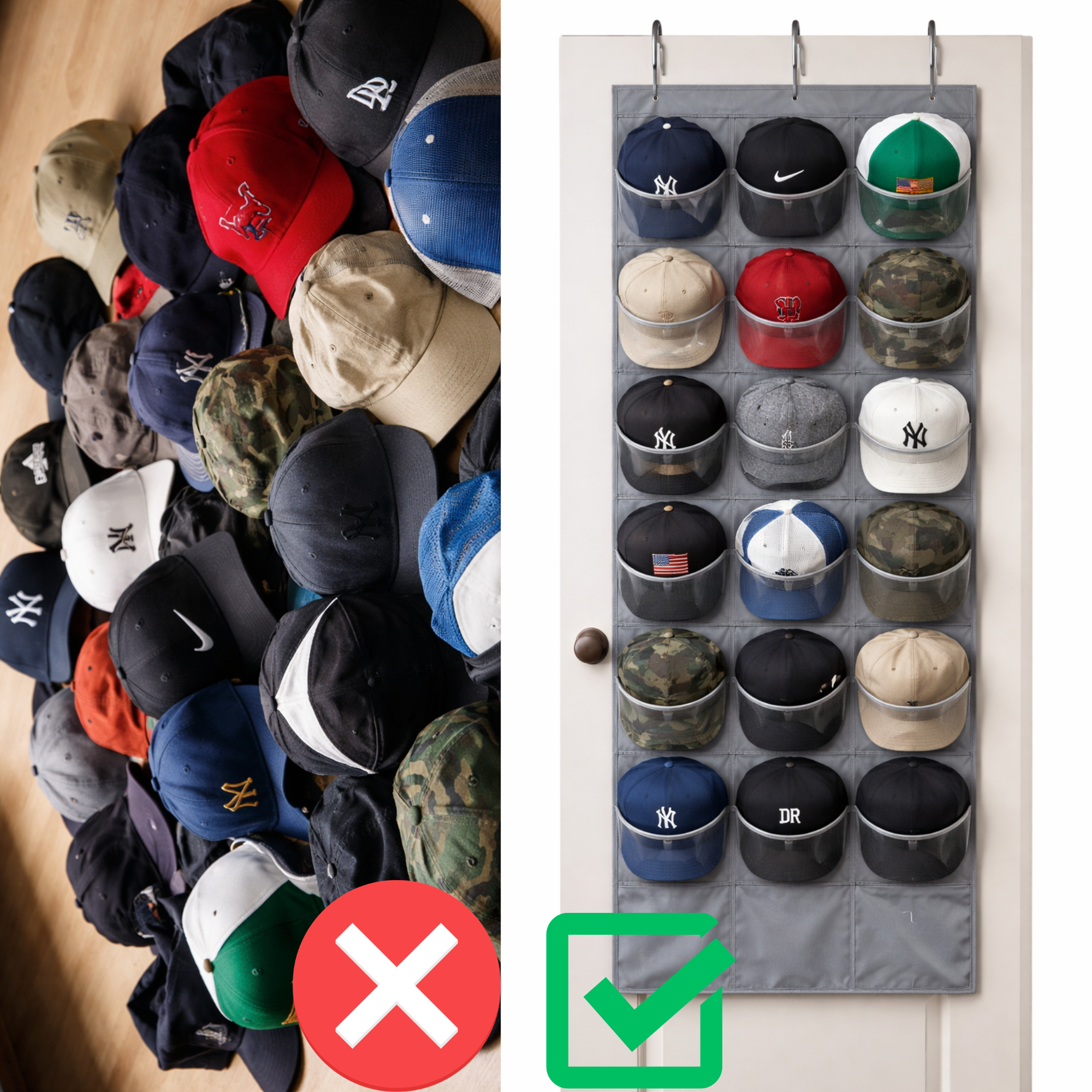 🧢 PRO-CAP Exhibidor Colgante para Gorras